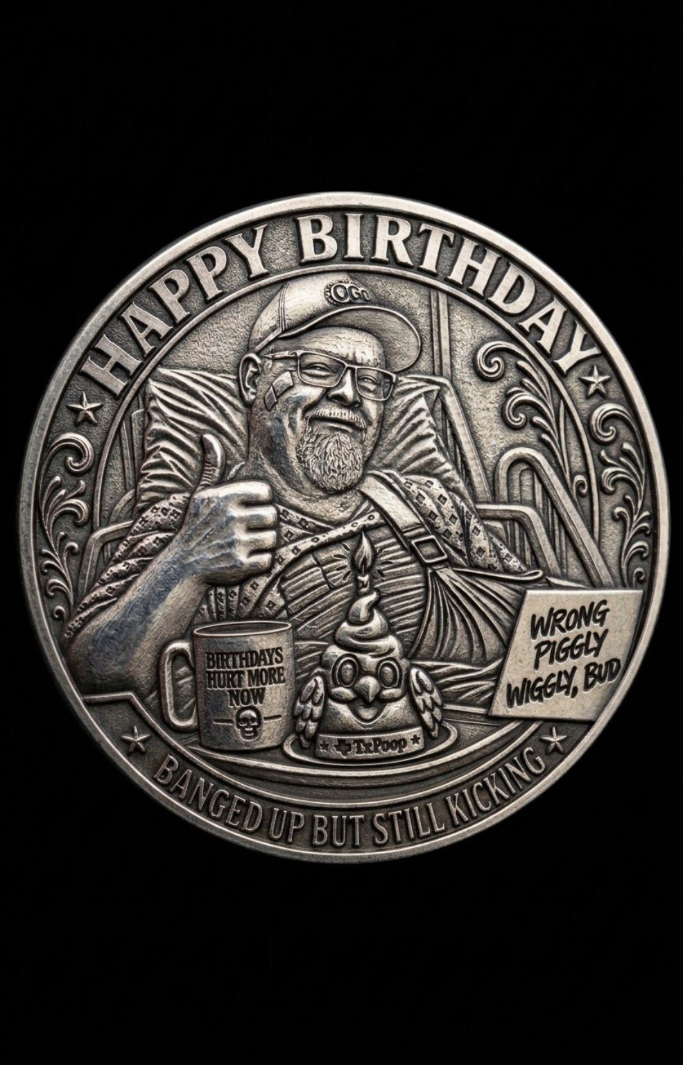 Birthday tribute — commemorative coin engraving by TxLooT