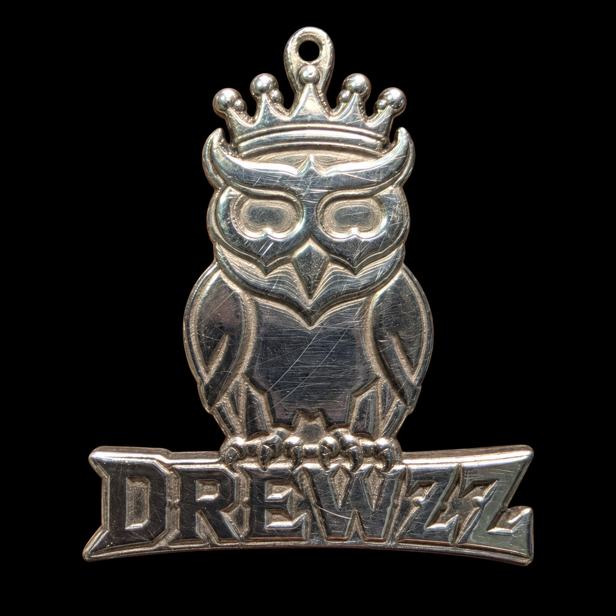 Drewzz owl pendant — original photograph of TxLooT custom jewelry
