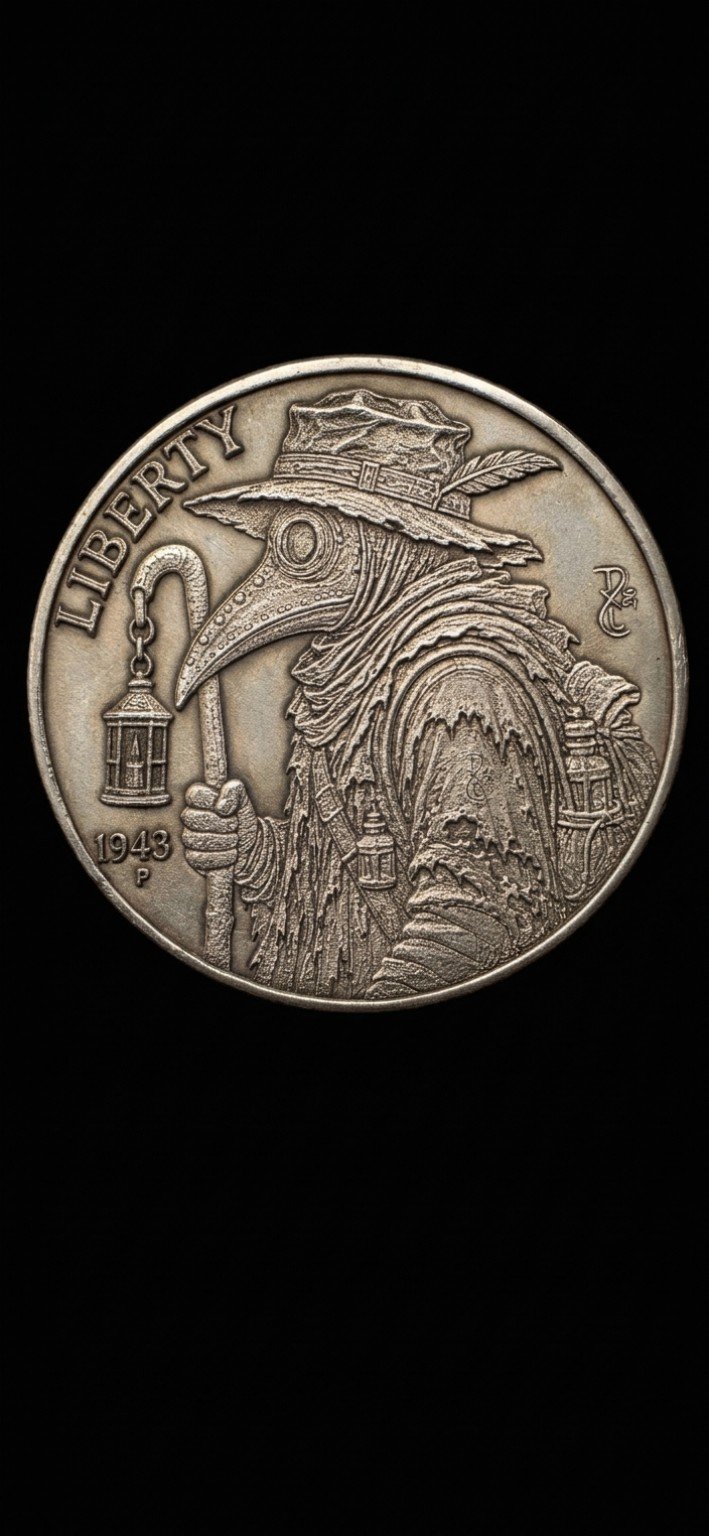 Plague doctor — engraved nickel artwork by TxLooT